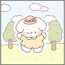 설문구점 피크닉가는 호두 도무송 스티커 10장 1세트