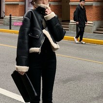 가죽 오버핏 양털 크롭 무스탕 FW Esyuse 증정