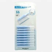 덴탈 치간 칫솔 치아 치실 이쑤시게 i형 10P 0.8mm SS, 20개
