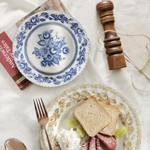 데이즈룸 웨스트라인 빈티지 카페 플레이트 (M) 2color, 브라운, 1개