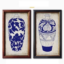 돈 들어오는 액자 풍수 달 항아리 백자 청자 캔버스, ZO-147 (2) 30x60cm(크리스탈2