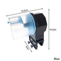 자동 물고기 탱크 피더 지능형 타이밍 자동 피더 수족관 금붕어 피더 대용량 물고기 수족관 피더, 파란색