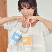 코코드림 에코 드링크백 재사용컵홀더 텀블러백 컵가방 캔버스백 휴대용, 아이보리