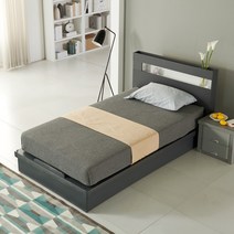 데코라인 레이스 LED 평상형 슈퍼싱글 침대프레임 65T SS, 그레이