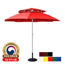 드림레저 국내산 FRP 파라솔 2700 (받침대 별매), 레드