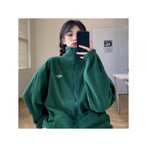HOUZHOU 하라주쿠 화이트 플리스 터틀넥 후드 여성용 한국 패션 기본 솔리드 집업 스웨터 오버사이즈 따뜻한 겨울 재킷