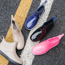 마롱패션 여성 장화 레인 부츠 첼시 작업화 낚시 신발 비 고무