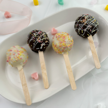 팝시클 간단한 간식 만들기 체험 어린이집 생일답례품 노오븐 홈베이킹 원형 케이크팝