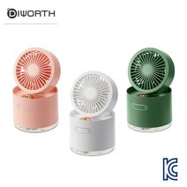험피팬 D22 탁상용선풍기 가습기겸용 미니선풍기 2in1 접이식 LED무드등, D22 핑크