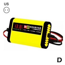 12V 2A 자동차 오토바이 배터리 충전기 LED 디스플레이 스마트 자동차 배터리 충전기 자동 점프 스타터 펄스 수리 미국/EU 플러그, US 12V 6A