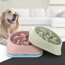 비만 방지 강아지 애견 애묘 고양이 급체 구토 그릇, 1비만방지그릇-블루