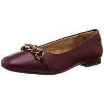 Rockport 여성용 Zoie 체인 발레 플랫 블랙 가죽 9, 6, Vanilla Leather