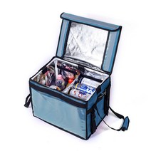 LK부사점 6구 컵홀더 보온보냉 배달가방 48L BLUE 음료트레이