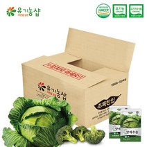 [초록한입] 국내산 유기농 브로콜리 양배추즙 110ml 90포 / 실속형 + 10포(총100포)