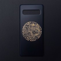 우리일쌍 무광 카드케이스 전통문양 왕을 담은 블랙 골드 곤룡포 디자인 휴대폰 케이스/군인 임관 선물 추천 (3677616), 갤럭시10+