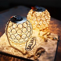 살반 골제로 쉐이드 갓 보석 크리스탈 랜턴 홀더 감성 커버