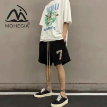 MOHEGIA 여름 느슨한 반바지 남성용 얇은 캐주얼 바지