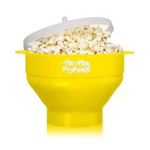 오리지널 Proper Popper 전자레인지 팝콘 팝퍼 실리콘 메이커 접이식 그릇 BPA 프리 식기세척기 사용 가능 - 퍼플, Yellow