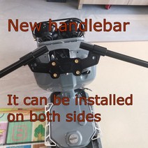 [해외] 혼다 ruckus 스쿠터 줌머 gy6 af58 nps50 스쿠터 오토바이 핸들 바 수정 부품 헌터 스쿠터용 cnc 핸들, 검은색, 1개