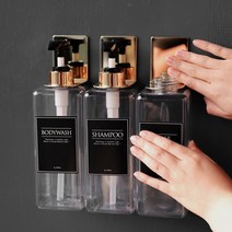 아토소 호텔 샴푸통 욕실디스펜서 (용기+펌프), 1개, 화이트(800ML)+화이트/실버