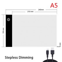 그림그리는패드 라이트박스 라이트 패드 드로잉 태블릿 전자 아트 페인팅, 에이5