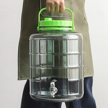 매실청 과일주 보관병 숨쉬는 유리 수도꼭지 효소병 5L-15L