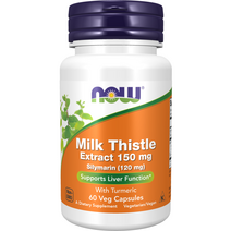 나우푸드 실리마린 밀크 시슬 추출물 터메릭 포함 150mg 베지 캡슐, 60정, 1개