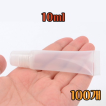 마스 튜브형 빈용기 10개 25개 50개 100개 미니 틴트 립 공병 립스틱 립밤 케이스 수영장 공병 샴푸통 핸드크림 소분 공병 헬스장샴푸 휴대용 샴푸 용기 여행용 로션통 치약공병, 10ml
