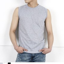 도매찜 남성 봄 여름 민소매 나시 면 기본 이너 티셔츠