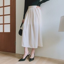 [겟잇미] 토미러 캐주얼 폴리 밴딩 플리츠 롱스커트 (8220552)
