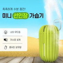가습기 가습기추천 usb가습기 소품 무드등 USB 선인장 미니, 라이트그린