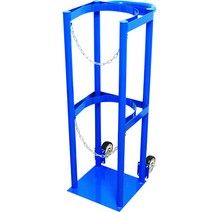 40L 가스통 거치대 스탠드형 안전바 보관대 고정장치, 블루 8L 이중 18cm
