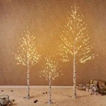자작나무 LED 크리스마스트리 2종 60cm 120cm 구성, 포인트 나무, 오너먼트3