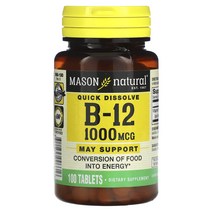 비타민 B-12 1000mcg 100 태블릿, 1개