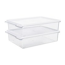 [홈앤스쿨] 창신 시스템 소분 용기 특대 3000ml 2개 냉장고 정리 밀폐 통 수납
