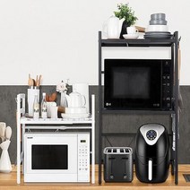 전자 레인지 선반 전기 밥솥 렌지 장 다이 밥통 수납장 오븐 주방 렌지대 거치대 받침대, 2단화이트, 상세페이지 참조3