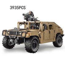 기술 군사 Hmmwv 빌딩 블록 1:8 스케일 4x4 허머 험비 2.4ghz 라디오 원격 제어 차량 Rc, 01 no power