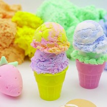 아모스 교구 60g 슬라임 아이솜 점토 만들기 샌드, 노랑