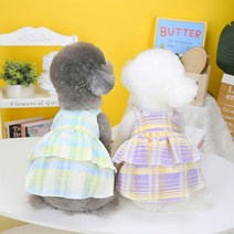 예쁜 애견 샤랄라 레이어드 원피스 강아지옷 말티즈 포메 소형견 옷, 퍼플_XL