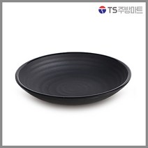 [돌산멜라민] 퓨전토기 원형찬기 - 반찬그릇 멜라민찬기 (업소용그릇 멜라민그릇 예쁜그릇 식당접시 멜라민볼 멜라민찬기), 1개, 블랙 6인치