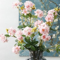 [벚꽃코사지] 로데코 생화같은 벚꽃 조화 인테리어 조화 가지, 핑크
