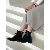 여성 통굽 명품 소가죽 키높이 워커 성수동수제화 총높이5.5cm