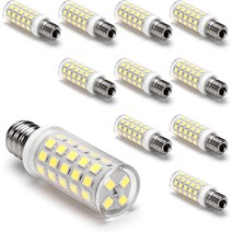 ALIDE E12 LED 칸델라브라 전구 6W C7 교체 E12 60와트 할로겐 동급 웜 화이트 2700k T6 110V 120V 소형, 한개옵션1, 03 6000k 일광 화이트.