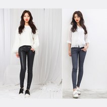 스키니 여성용 데일리 패션 의류 슬림핏 스키니 코팅 청바지 코팅 진 바지 슬림