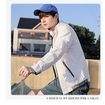 아웃도어 캐쥬얼 쟈겟 자켓 바람막이, 화이트
