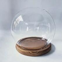 스노우볼 스노우폴 제작 DIY 빈 유리 스노우 글로브 프로모션 핸드 모델 더스트 커버 선물 라이트 돔 플라워 나무 베이스 포함, D12cm+Dark Brown