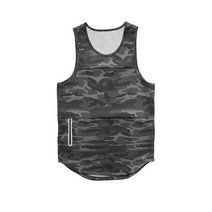 새로운 스포츠 남성 조끼 컬러 근육 피트니스 여름 모델 유럽 및 미국 빠른 건조 레저, 01 Gray camouflage_05 XXXL