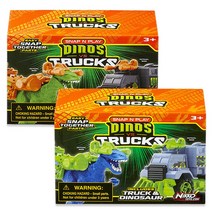 [홈앤스쿨] 다이노트럭 랩터 vs 청소 트럭