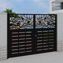 디자인 주택 빌라 철문 단조 게이트 가정집 대문, 두꺼워진 단면 1사각형 1개