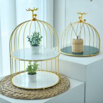 1단 2단 케이지 디저트 플레이팅 치즈 케이크 홈카페 트레이 도자기 세라믹 접시 애프터눈티, 그린, 1개